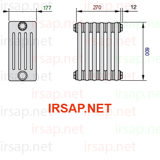 Радиатор IRSAP Tesi 50600/6 T12 CL 01